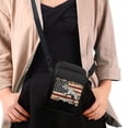 thumbnail image 4 of HELLHERO Zipper Crossbody Bags Unisex Wolf American Flag Design Polyester Outdoor Travel 4.33x1.97x7.09 with Adjustable Strap, 4 of 7