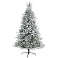 thumbnail image 3 of Nearly Natural 8ft. Flocked West Virginia Spruce Artificial Christmas Tree with 600 Clear Lights and 1856 Bendable Branches, 3 of 10