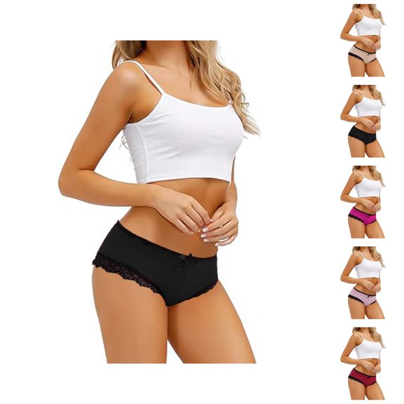 Women's Underwear Low Rise Lady Micro Smooth Breathable Briefs Hipster Panties Multipack Printing