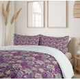 thumbnail image 6 of Ambesonne Floral Duvet Cover Sets, Flowers and Mandala Art, 2-Queen, Mauve Green, 6 of 7