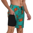 thumbnail image 2 of Daiia Colorful Crab Mens Swim Trunks Swim Shorts Quick Dry Swim Shorts with Mesh Lining Pockets-Large, 2 of 9