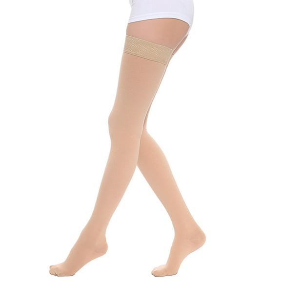 Seitruly Medias de compresión médicas modernas y cómodas para diario Medias suaves por encima de la rodilla Envoltura del dedo del pie - piel Type3 NO3