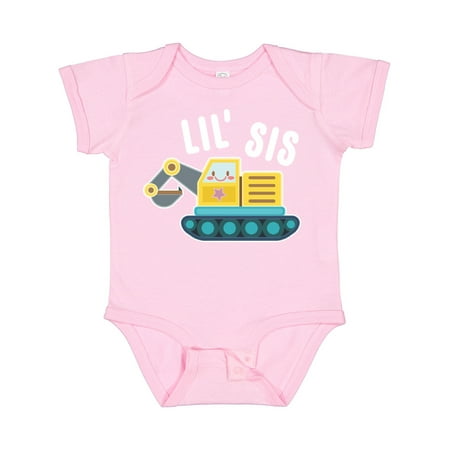 

Inktastic Lil Sis in with Bulldozer Gift Baby Girl Bodysuit