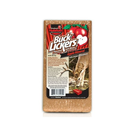 Evolved Habitats Buck Lickers Apple Mineral Deer Supplement Block 4 lb