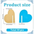 thumbnail image 2 of 30Pcs Heart Drink Tags Acrylic Marker Wine Glass Charms Tall Cup Label Blanks Flat Glass Identifiers Name Tag Golden Goblet Toppers for Home Bar Festival Christmas Valentines Party, 2 of 8