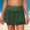 thumbnail image 4 of VUPSGEZ Polka Dot Swing Waist Maxi Skirts Women'S Swim Skirt Mesh Tiered Ruffle Athletic Swimsuit Skirt High Waisted Beach Bikini Bottom With Shorts Juniors’ Knit Maxi Skirt(Green,XL), 4 of 4