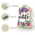ZZMCR Tropical Paradise1 Cotton Linen Drawstring Bags, Reusable