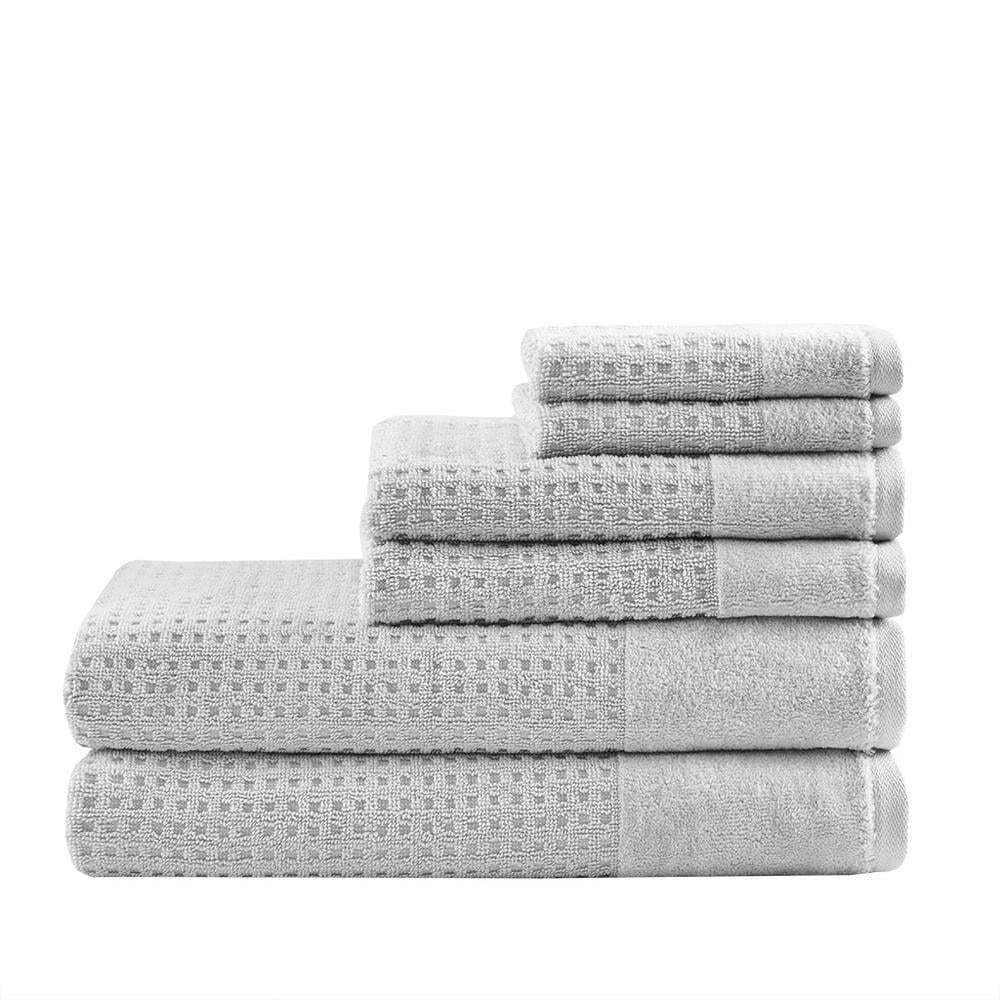 NEW Espalma Deluxe 6-Piece Cotton Bath Towel Set in Pearl Gray 