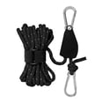 thumbnail image 4 of koolsoo Ratchet Pulley Rope Hanger Tent Wind Rope Reflective Tent Guide Rope Outdoor Guy Lines Tent Cords for Hiking Gardening Awning L and Black, 4 of 8