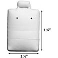 thumbnail image 2 of 100 Qty Plain White 1 1/2" x 1 3/4" Vinyl Puff Pad Earring Cards - for Display & Sales - Clip/Wire/Post Earrings, 2 of 3