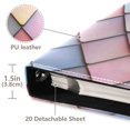 thumbnail image 3 of FORMRS 3 Ring Photo Album 4"x6" Self Adhesive Large Capacity PU Leather Cover, Pink Shimmering Pattern, 3 of 8