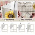 thumbnail image 5 of Swag Valance Curtains for Windows, Cute Pig Light Filtering Kitchen Curtains with Rod Pocket, Yellow Sunflowers Beige Wooden Vintage Art Window Treatment Valances for Living Room, 36x36 - 2 PCS, 5 of 9