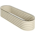 thumbnail image 7 of Raised Garden Bed Metal Galvanized Elevated Above Ground Standing Planters Boxes 6.5×2×1FT Outdoor Oval for Vegetables Flower Herb, Cream, 7 of 7