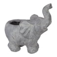 thumbnail image 4 of Northlight 16" Gray Standing Elephant Outdoor Garden Planter, 4 of 6