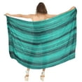 thumbnail image 3 of HAPPY BAY Women's Beachwear Summer Beach Bikini Wraps Sarong Wrap Skirt Bathing suit Swimsuit Swim Cover ups for Swimwear Coverups Women One Size Teal, Tie Dye, 3 of 5