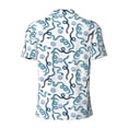 thumbnail image 3 of Vsdgher Hand Drawn Snake Print Men's Short Sleeve Stretch Polo Shirt, Moisture-Wicking Performance Polo Shirt, 3 of 8