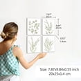 thumbnail image 2 of Botanical Bathroom Wall Art, Framed Boho Canvas Wall Art for Bedroom, Light Sage Green Eucalyptus Wall Decor, Minimalist Plant Art Print for Office, 8”x10”, Set of 4PCS, 2 of 6