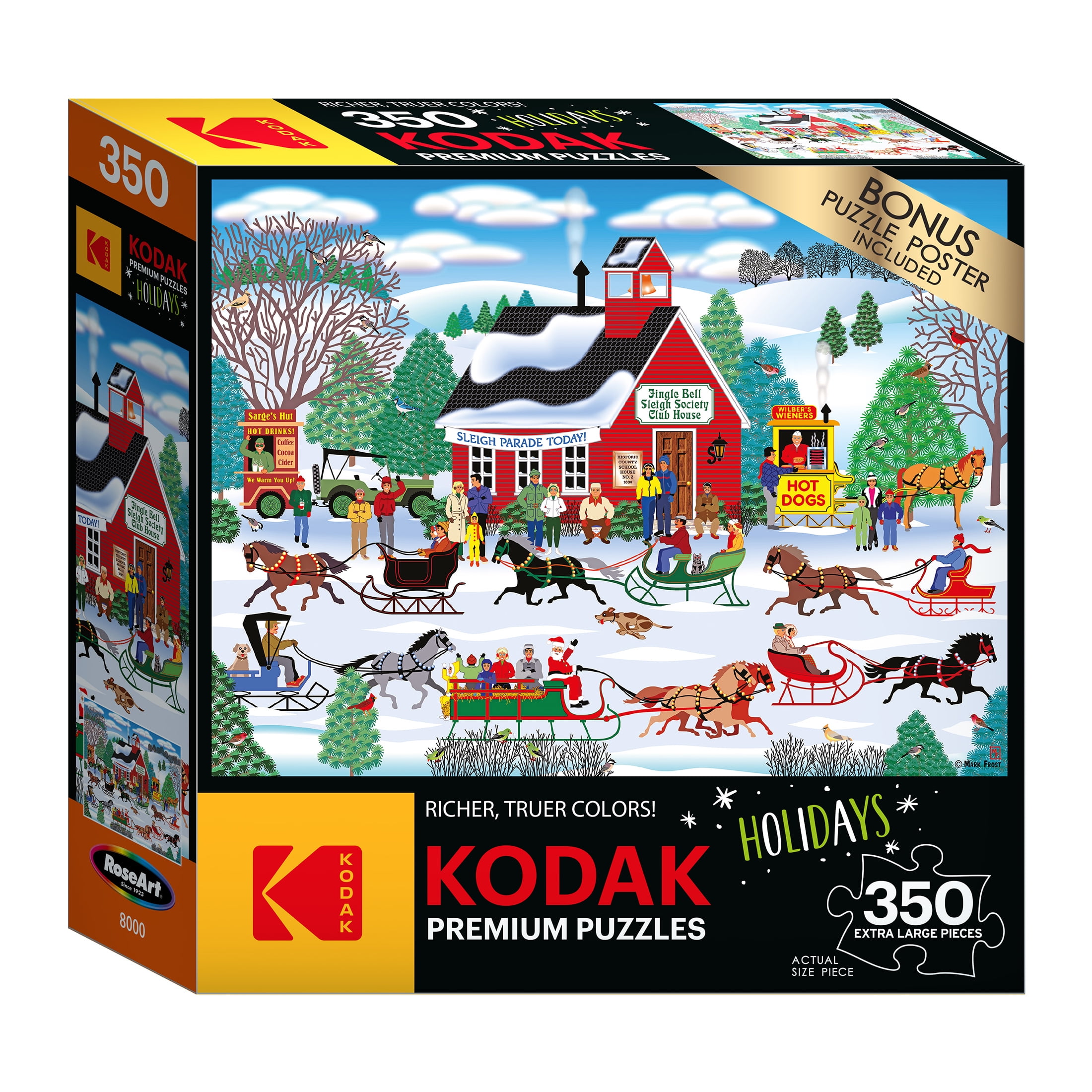 Roseart Kodak 350 Piece Jingle Bell Sleigh Society Interlocking Jigsaw Puzzle