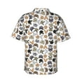 thumbnail image 3 of Balery Cute Cats Print Men's Hawaiian Shirts Short Sleeve Beach Shirt Relaxed Fit Vacation Button Down Shirts-X-Large, 3 of 9