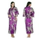 thumbnail image 2 of Bata tipo kimono de satén floral para mujer, albornoz de boda, ropa de dormir, 2 of 4
