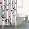 thumbnail image 4 of Bull Terriers and Hearts Shower Curtain 36"x72" ,Bathroom Decorative Shower Curtains Set with 12 Hooks,Modern Waterproof Washable Shower Curtain, 4 of 6