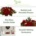 thumbnail image 6 of Nearly Natural Poinsettia, Berry and Golden Pine Cone Candelabrum Artificial Flower Arrangement, 6 of 6