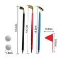 thumbnail image 5 of Visland 1 Set Mini Golf Pen Set Highly Reductive Golf Mini Course Stress Relief Putting Green 3 Clubs Balls And Flag Table Golf Game, 5 of 5