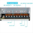 thumbnail image 5 of Fuente de Alimentación Conmutada Universal Regulada de 12 V, 50 A, 600 W, 110 V CA A CC, Adaptador de Transformador y Controlador LED para Tiras de Luces LED., 5 of 5