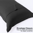 thumbnail image 5 of PiccoCasa Soft 1800 Microfiber Oxford Pillowcases 2Pcs, Standard Black, 5 of 8
