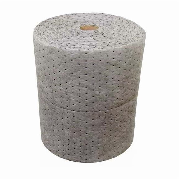 Sorbent Roll, 41 gal, 30 in x 150 ft, Universal, Gray, Polypropylene