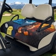thumbnail image 2 of COEQINE Universal Golf Cart Seat Towel Blanket with 4 Front Pockets & Convenient Fold-Away Design, Fits for EZGO, Yamaha, Club Car and More 2 Person Seats, Ice Fire Wolf Tiger, 2 of 8