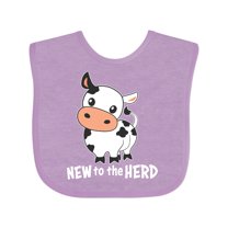 Inktastic New to the Herd Cute Cow Boys or Girls Baby Bib