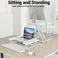 thumbnail image 2 of Standing Desk Wide Height Adjustable Quick Sit Stand Computer Desk Converter for Home Office Workstation ( Frame + Desktop), 2 of 7