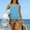 Navy, variant on pstuiky Swimsuits for Women Solid Color Crew Neck Adaptable Two Piece Bathing Suits Swimming Suits Workout Two-Piece Sets Chest Support with Boy Shorts Women's Swimwear