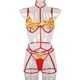 thumbnail image 3 of Sujetador G-string Strappy Lace Underwear Sexy Brief Bowknot Mujer Lencería, M, Rojo Vogacara XX000115-04, 3 of 7