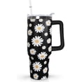 thumbnail image 1 of 40oz Daisy Tumbler With Handle and Straw,Daisy Gifts for Women,Daisy Flowers Daisy Coffee Mug Floral Cup Tumbler,Daisy Stuff Decor, 1 of 6