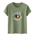 thumbnail image 4 of Ovbmpzd Hauts pour Femmes Verts Confortables Manches Courtes Chandail Amusant T-Shirts Graphiques TG, 4 of 5