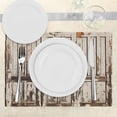 thumbnail image 3 of Ambesonne Vintage Place Mats Set of 4, Vertical Rustic Planks, Standard Size, Brown White, 3 of 6