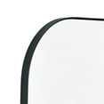 thumbnail image 4 of 24x24'' Black Rounded Square Bathroom Vanity Wall Mirror Matt Black Stainless Steel Metal Framed Square Bathroom Mirror, 4 of 7