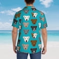 thumbnail image 6 of Pitbull Pattern Hawaiian Shirts For Men, Summer Short-Sleeve Relaxed-Fit Button-Down Shirts Large, 6 of 9
