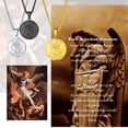 thumbnail image 4 of PROSTEEL Catholic Saint Michael Gold Plated Pendant for Men Women Round Medal Christian Baptism Faith Stainless Steel Religious Chain Jewelry Gifts, 4 of 8
