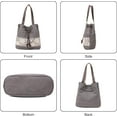 thumbnail image 2 of Bucket Bag for Womens Canvas Drawstring Handbags Purse Print Totes Hobos One Shoulder Bags, 2 of 7
