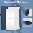 thumbnail image 5 of SaniMore Case for Samsung Galaxy Tab A9 Plus 12.4" 2023 SM-X810/X816/X818, Auto Sleep/Wake Shock Resistant [Built-in Pencil Holder] Stand [Dual Angle] Transparent Slim Anti-fall Shell,Deep Blue, 5 of 8