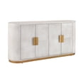 thumbnail image 3 of Christopher Knight Home 58.3" Sideboard Buffet with 4 Doors, Adjustable Shelf, Storage Cabinet with Metal Base, White Gray, 3 of 9