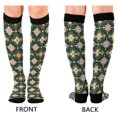 thumbnail image 4 of FORMRS Womens Knee High Socks Casual Long Thick Travel Daily Wear, 2 Pairs, Pink Geometric Flowers, 4 of 6