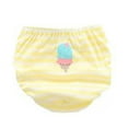 thumbnail image 3 of Akiihool Girls' Tag Free Cotton Brief Underwear Multipacks (Yellow,110), 3 of 8