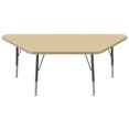 thumbnail image 2 of 30in x 60in Trapezoid Premium Thermo-Fused Adjustable Activity Table Maple/Maple/Black - Toddler Swivel, 2 of 5