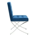 thumbnail image 3 of Safavieh Walsh Modern Glam X-Legs Tufted Side Chair, 3 of 13