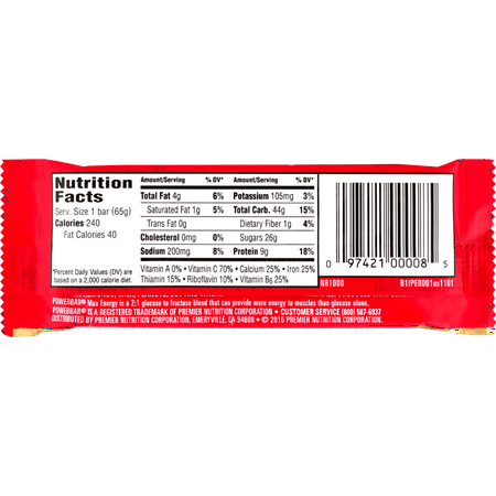 PowerBar Peanut Butter Performance Energy Bar, 2.29 Oz.