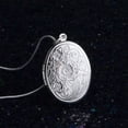 thumbnail image 5 of FENGGHAO 925 Sterling Silver Rose Round Locket Necklace with Snake Chain, Unisex Fashion Jewelry Gift for Wedding Engagement Anniversary Party, 5 of 6